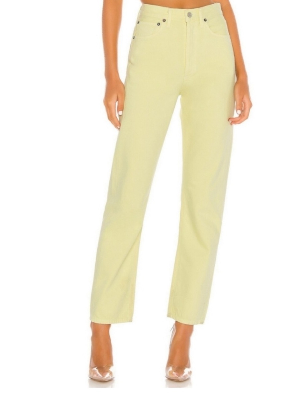 Agolde Pastel Yellow 90’s jeans